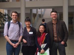 From left to right: me, Jane Sunderland, Charis Yhang and Paul Baker